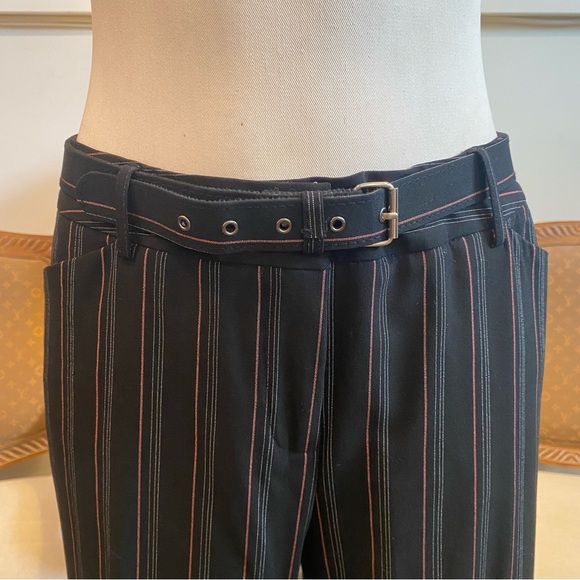 Vintage 90s Black Pinstriped Pant Suit Set with Jacket Blazer, Downtown Girl - Picture 5 of 12